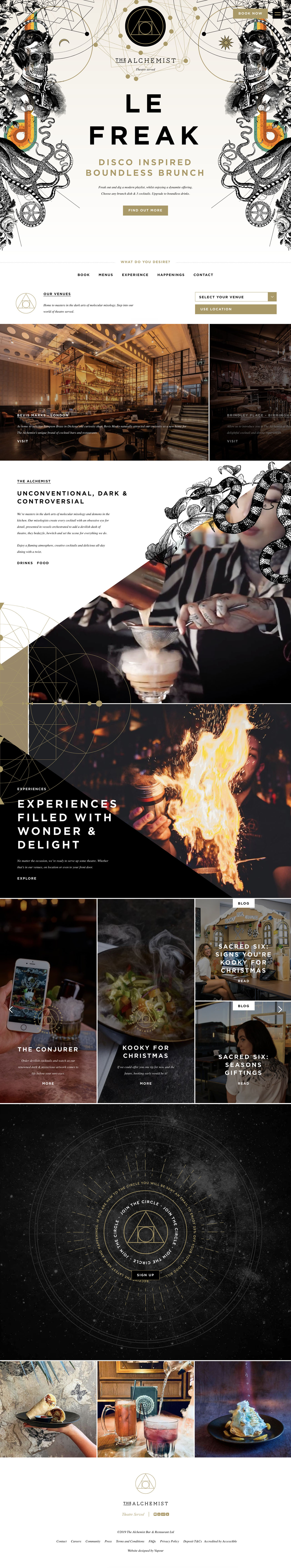 The Alchemist Website Design